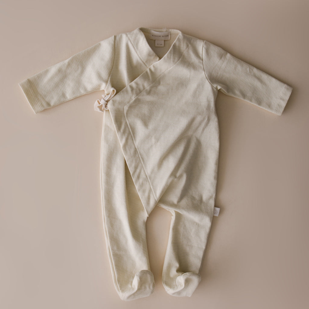 Cotton Footed Kimono  | Stripe