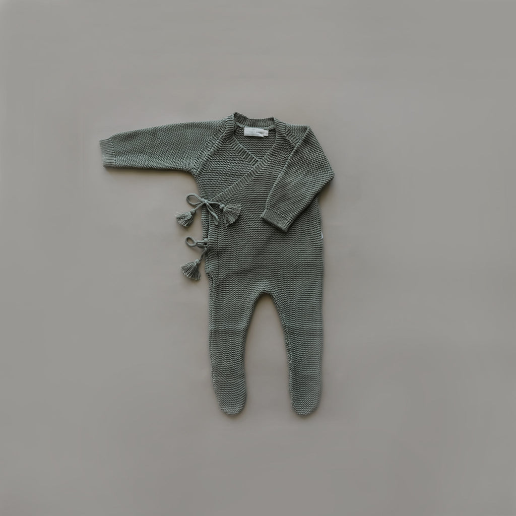 Knit Footed Jumpsuit | Olive
