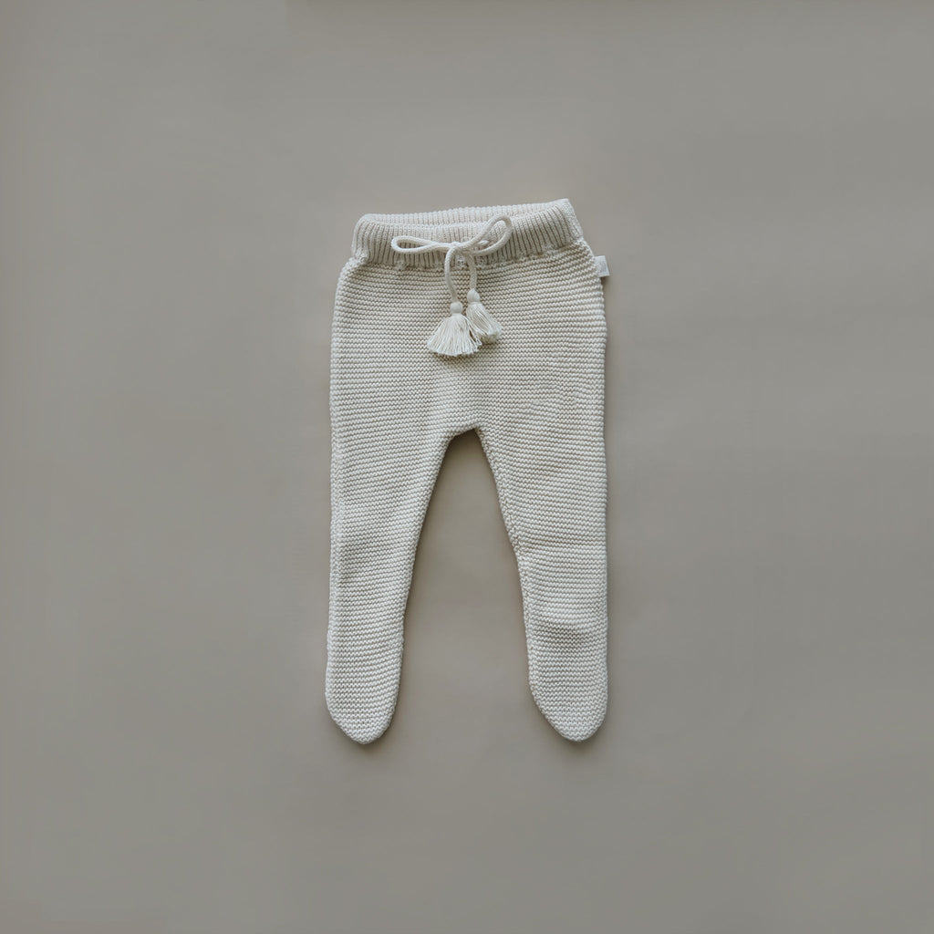 Knit Footed Pant | Natural